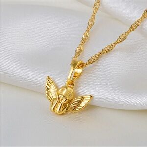 18karats Gold filled Mini Angel Necklace